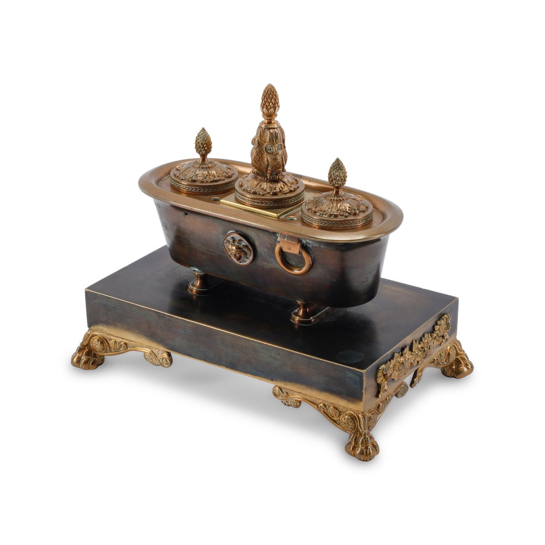A French Gilt and Patinated Bronze Inkwell (1 of 3)