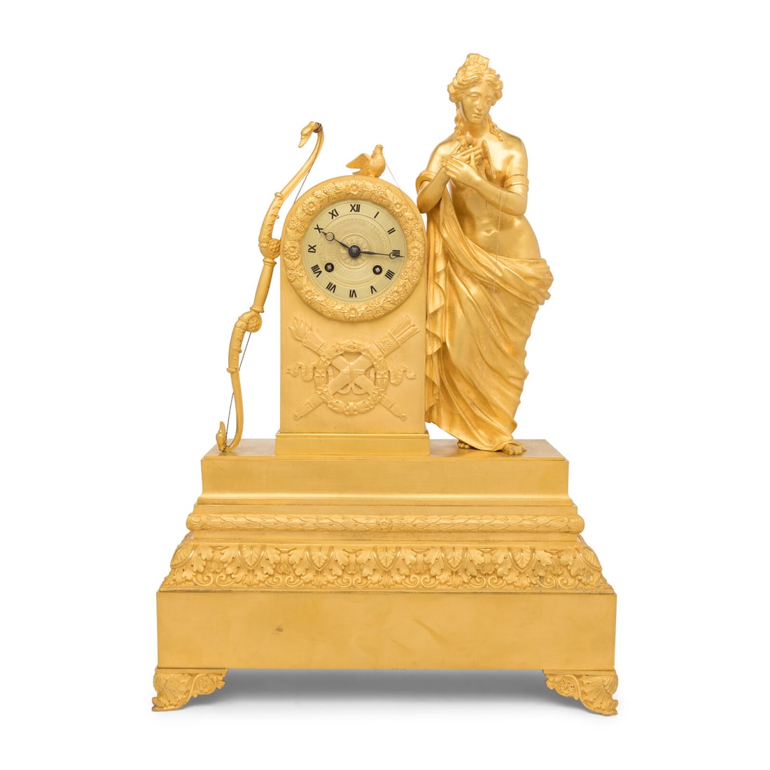 An Empire Gilt Bronze Mantel Clock (1 of 2)