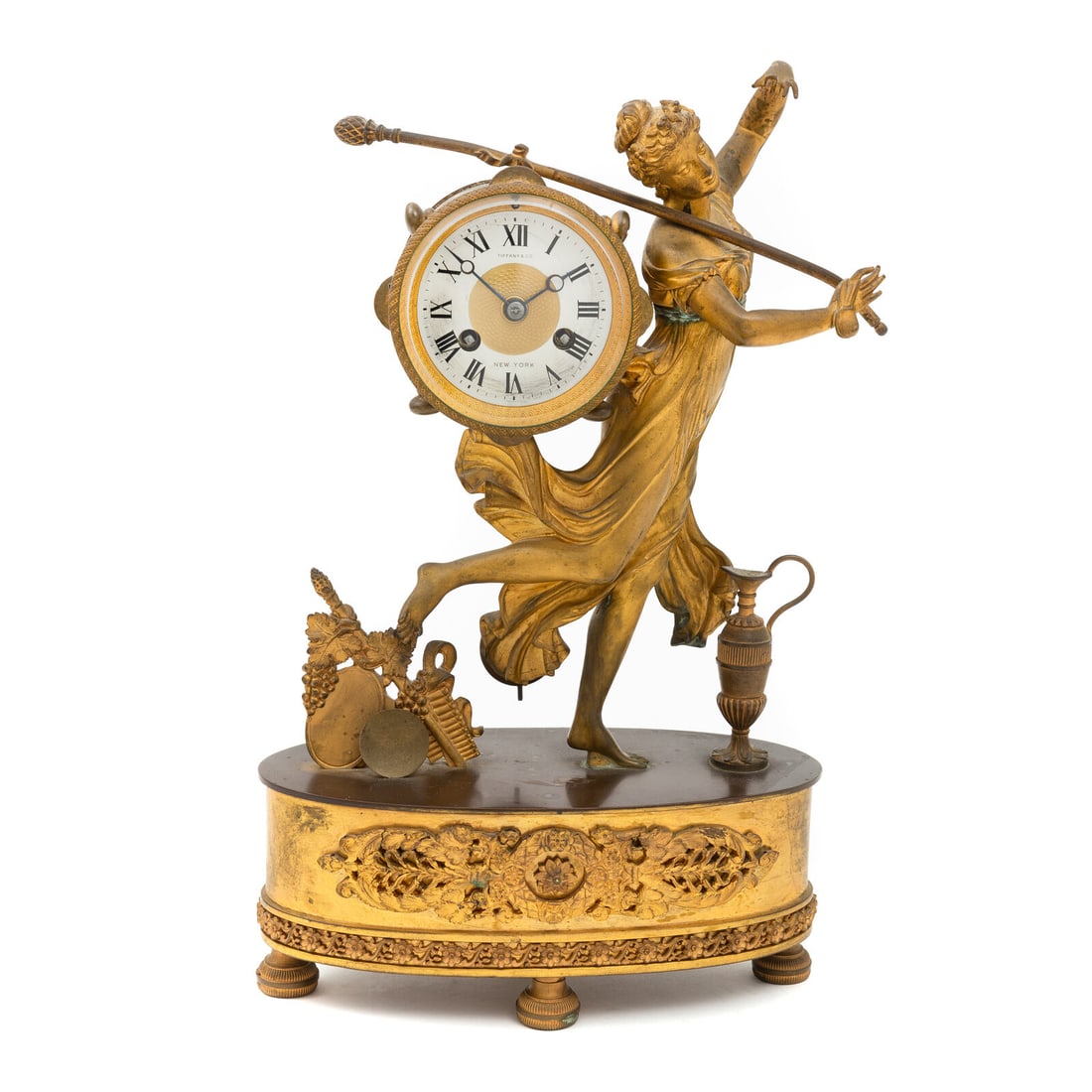 A Tiffany & Co. Gilt Bronze Mantel Clock (1 of 2)