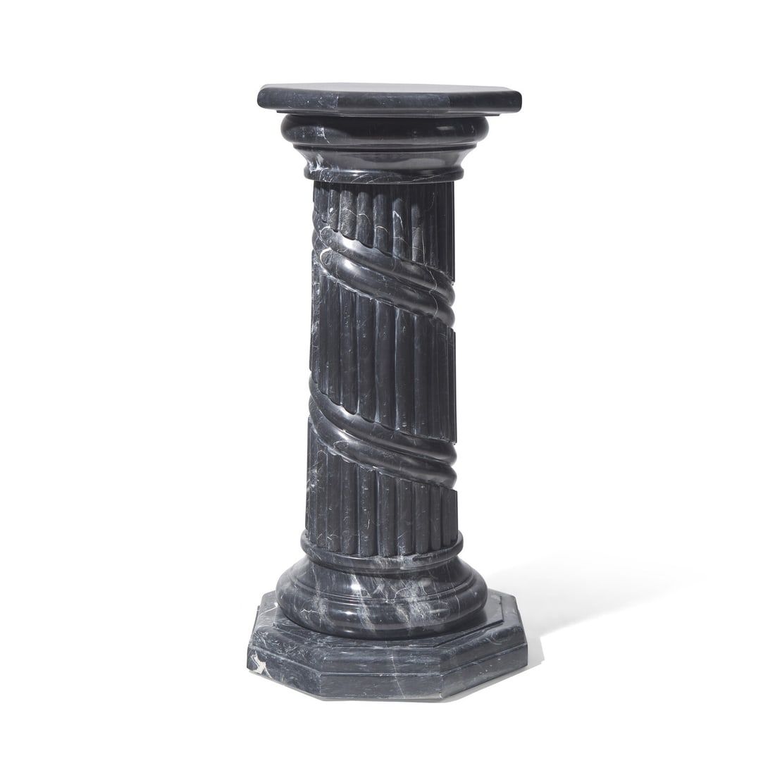 A Continental Marble Pedestal: A Continental Marble Pedestal Height 36 x diameter 17 3/4 inches This lot is located in Philadelphia.