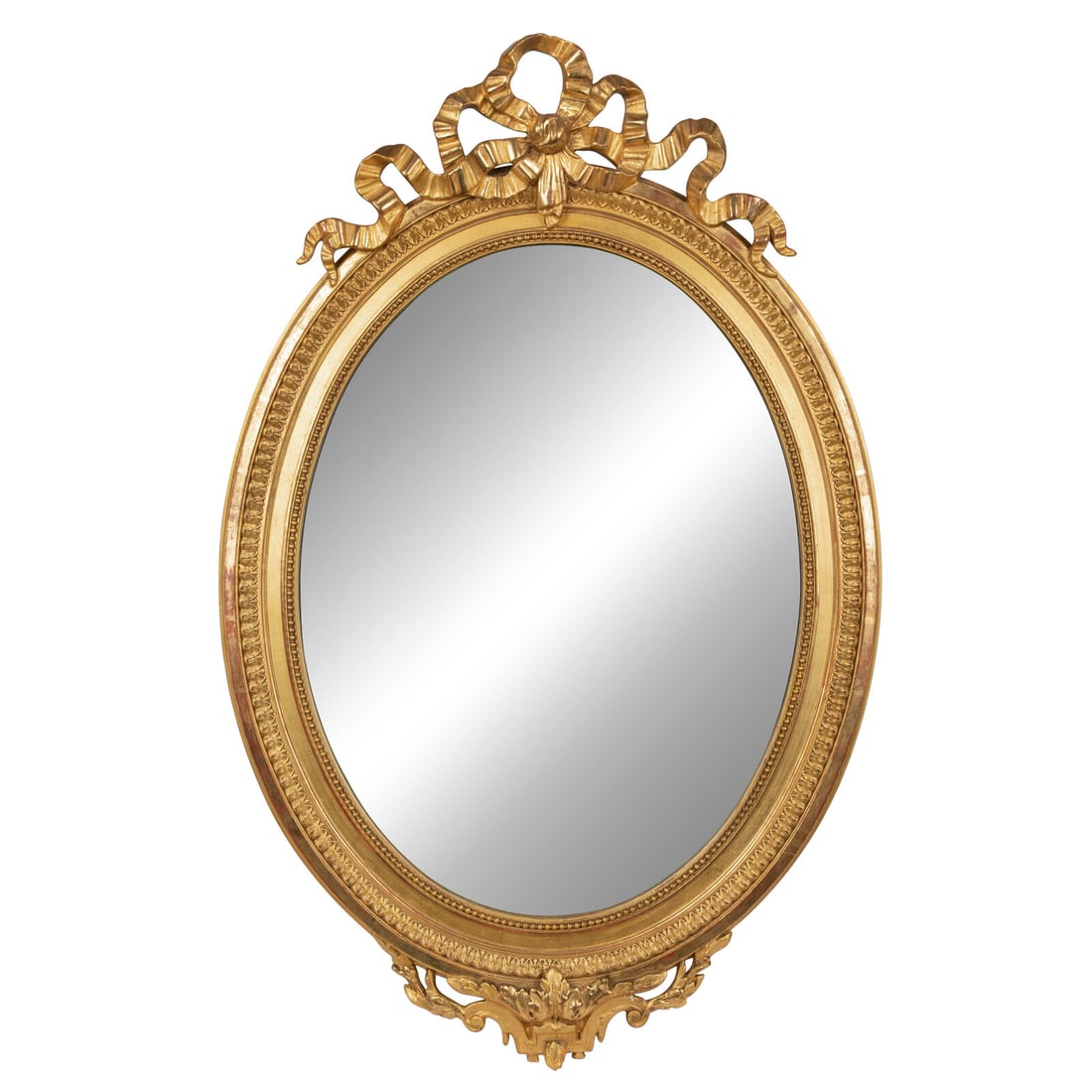 A Louis XV Style Giltwood Framed Oval Mirror (1 of 4)