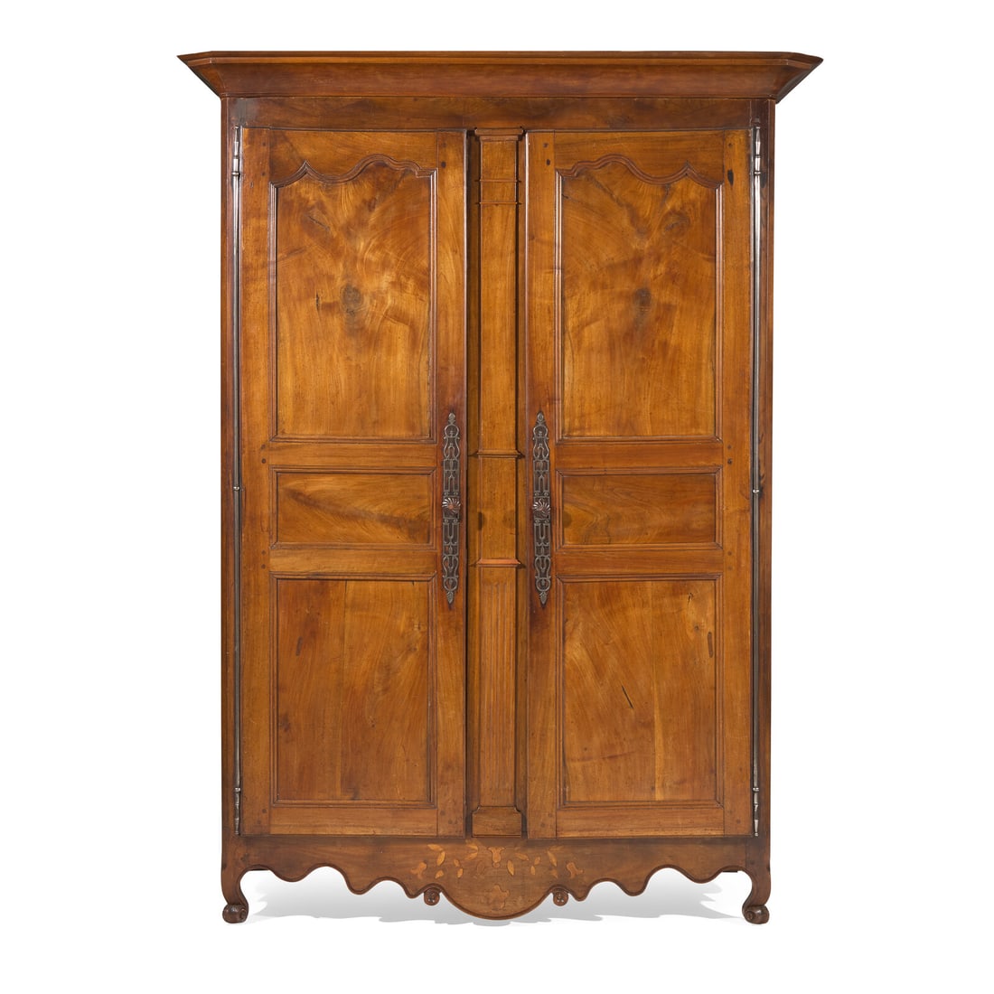 A Louis XVI Inlaid Walnut and Iron-Mounted Armoire (1 of 3)