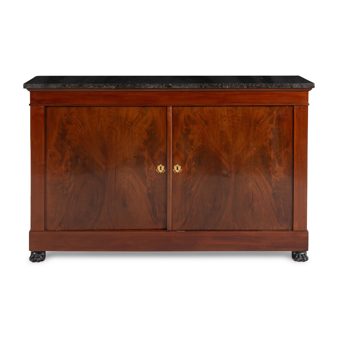 A Louis Philippe Figured Mahogany Marble-Top Cabinet (1 of 3)