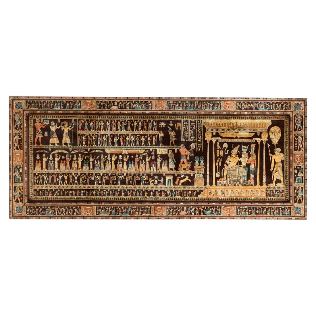 A Large Egyptian Style Marquetry Wall Panel (1 of 3)