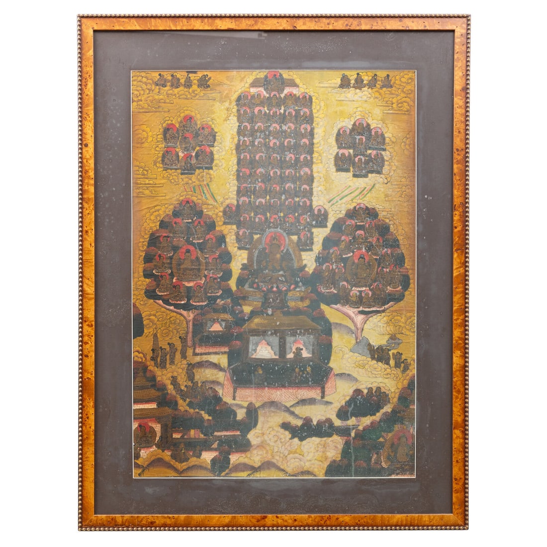 A Burlwood-Framed Thangka (1 of 3)