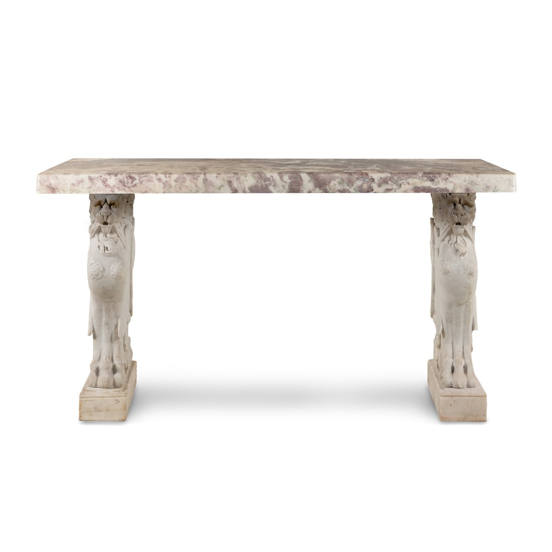 A Neoclassical Carved Marble Console Table (1 of 10)