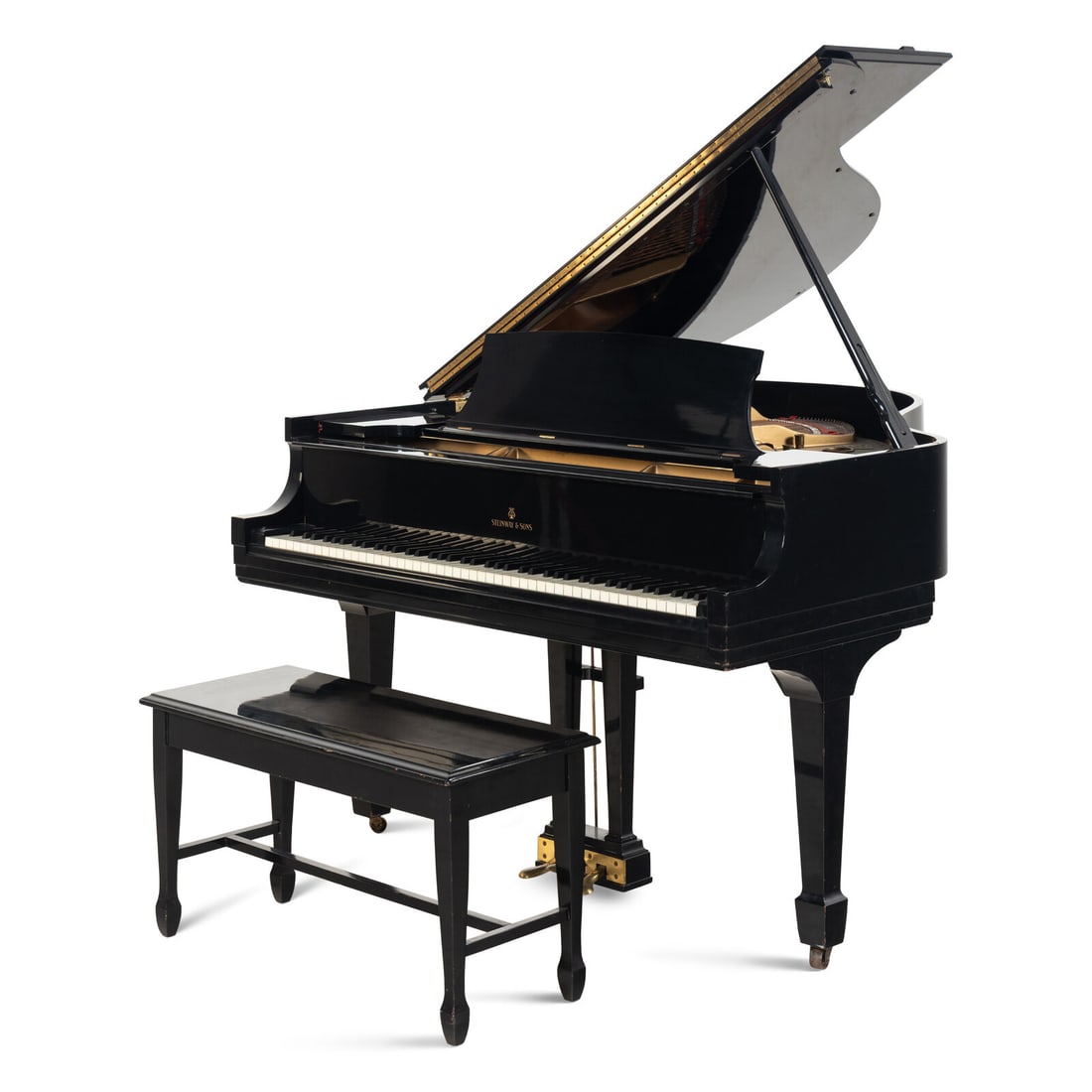 A Steinway and Sons Baby Grand Piano: A Steinway and Sons Baby Grand Piano Model S, 1936 serial number '285164'. Height 39 x width 57 x depth 62 inches. Property from Strawberry Hill: The Collection of Ada and Barrie Regan, Hillsborough,