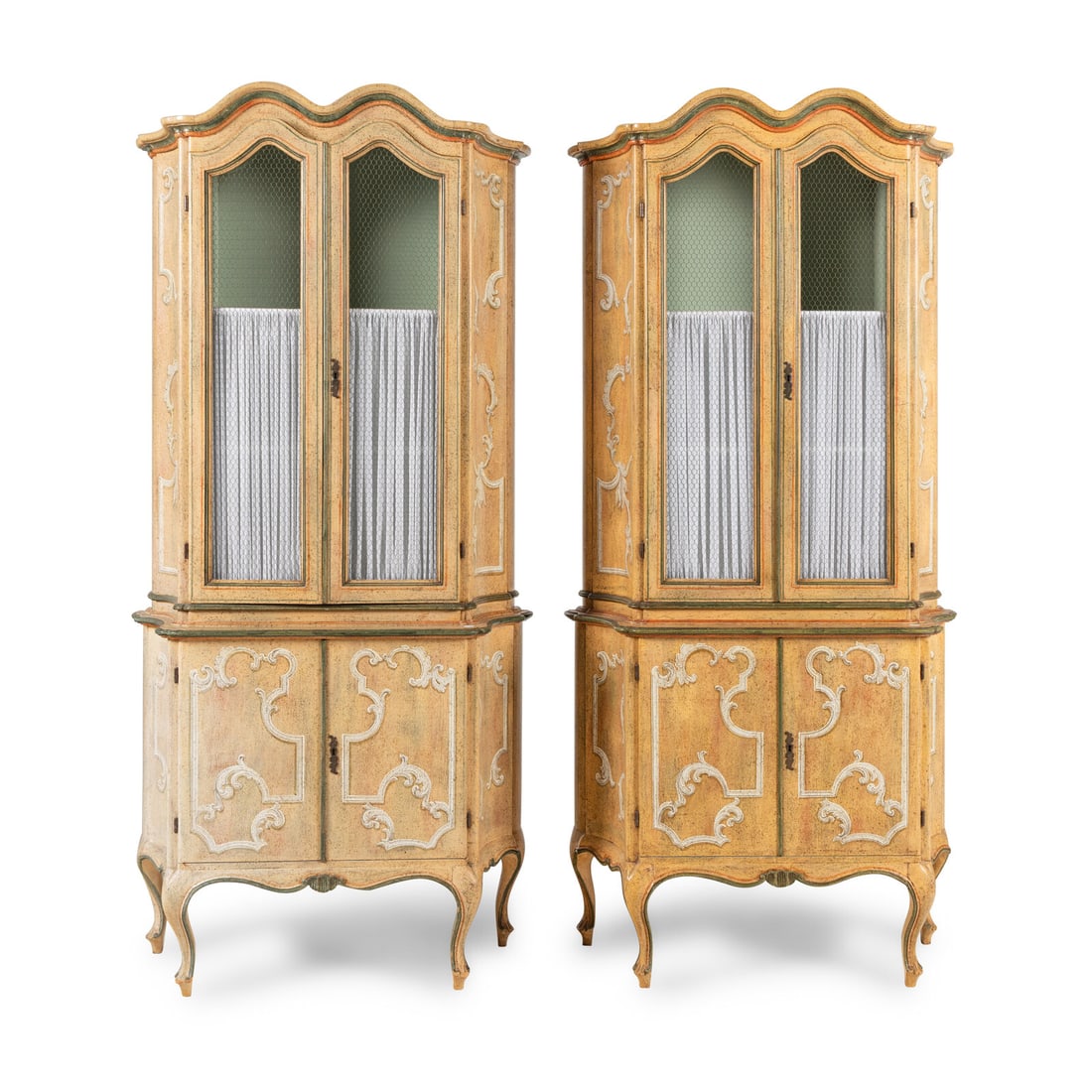 A Pair of Venetian Style Polychrome Painted Bookcases (1 of 11)