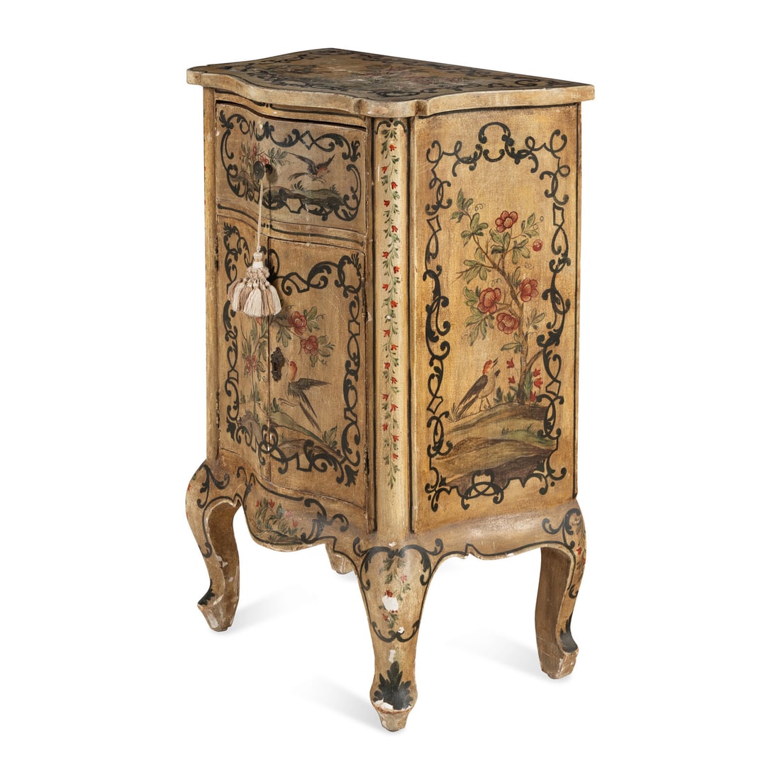 An Italian Polychrome Painted Commodino - 2