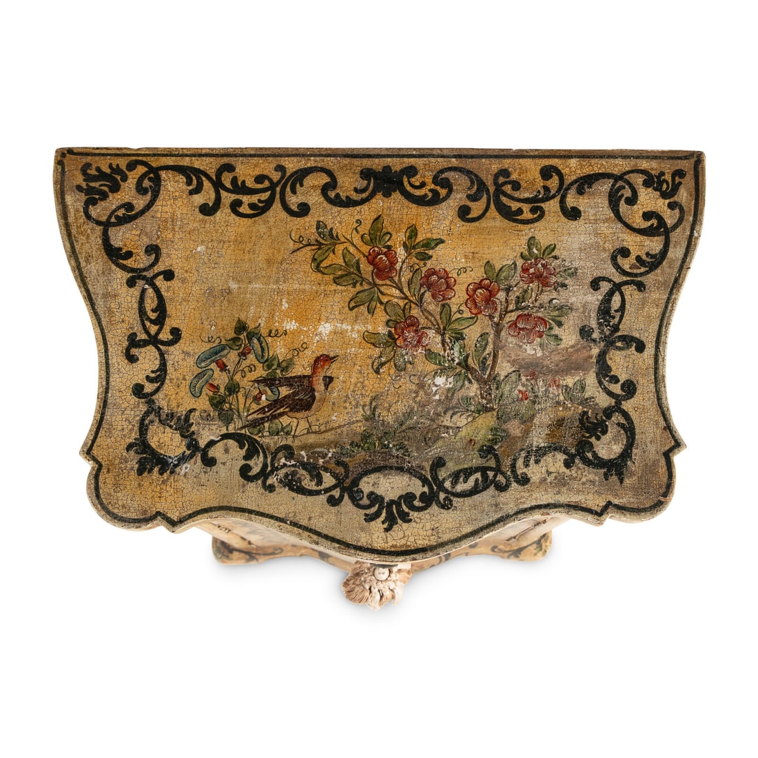 An Italian Polychrome Painted Commodino - 3