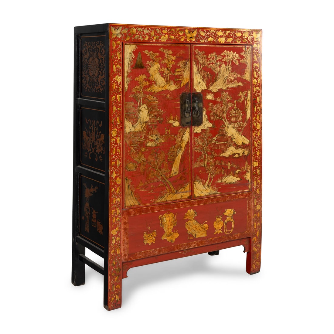 A Chinese Red Lacquer Cabinet - 2