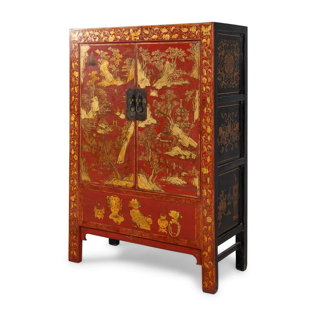 A Chinese Red Lacquer Cabinet - 3