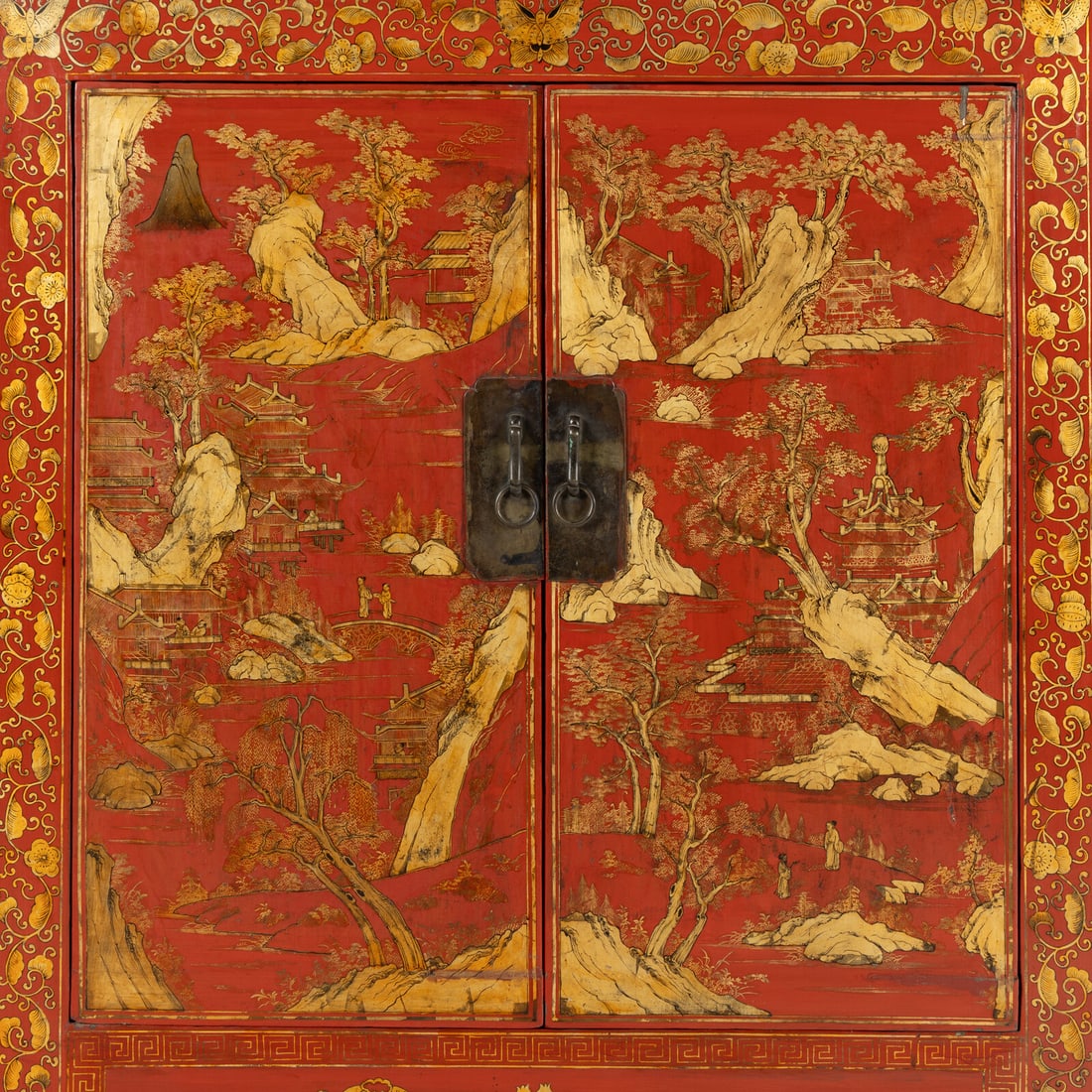 A Chinese Red Lacquer Cabinet - 4