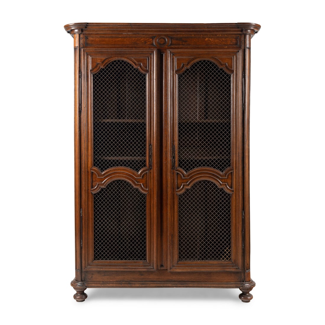 A French Provincial Oak Grille-Inset BibilothËque: A French Provincial Oak Grille-Inset BibilothËque 18th Century Height 90 x width 61 x depth 19 inches. Property from Strawberry Hill: The Collection of Ada and Barrie Regan, Hillsborough,