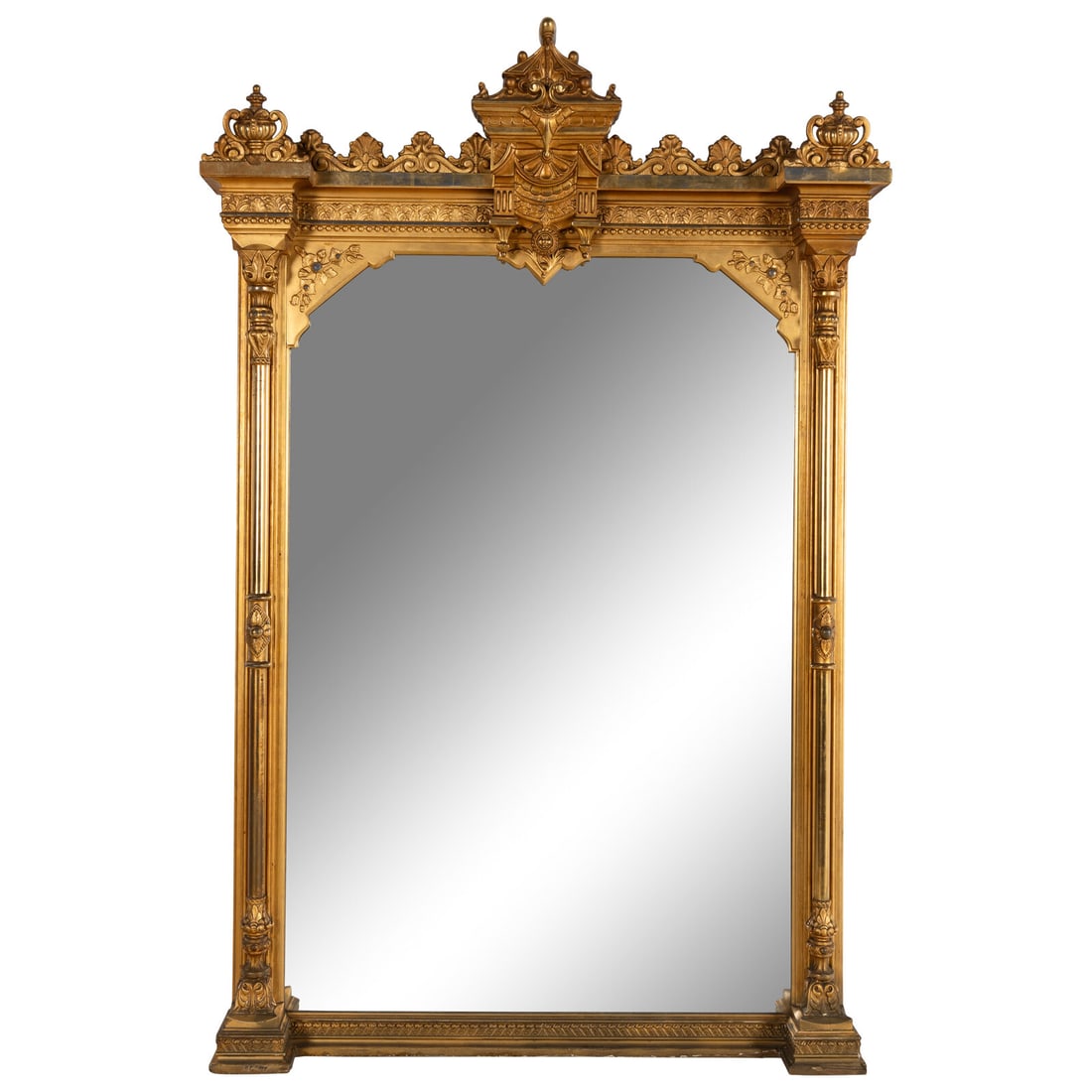 A Napoleon III Giltwood Overmantel Mirror (1 of 9)