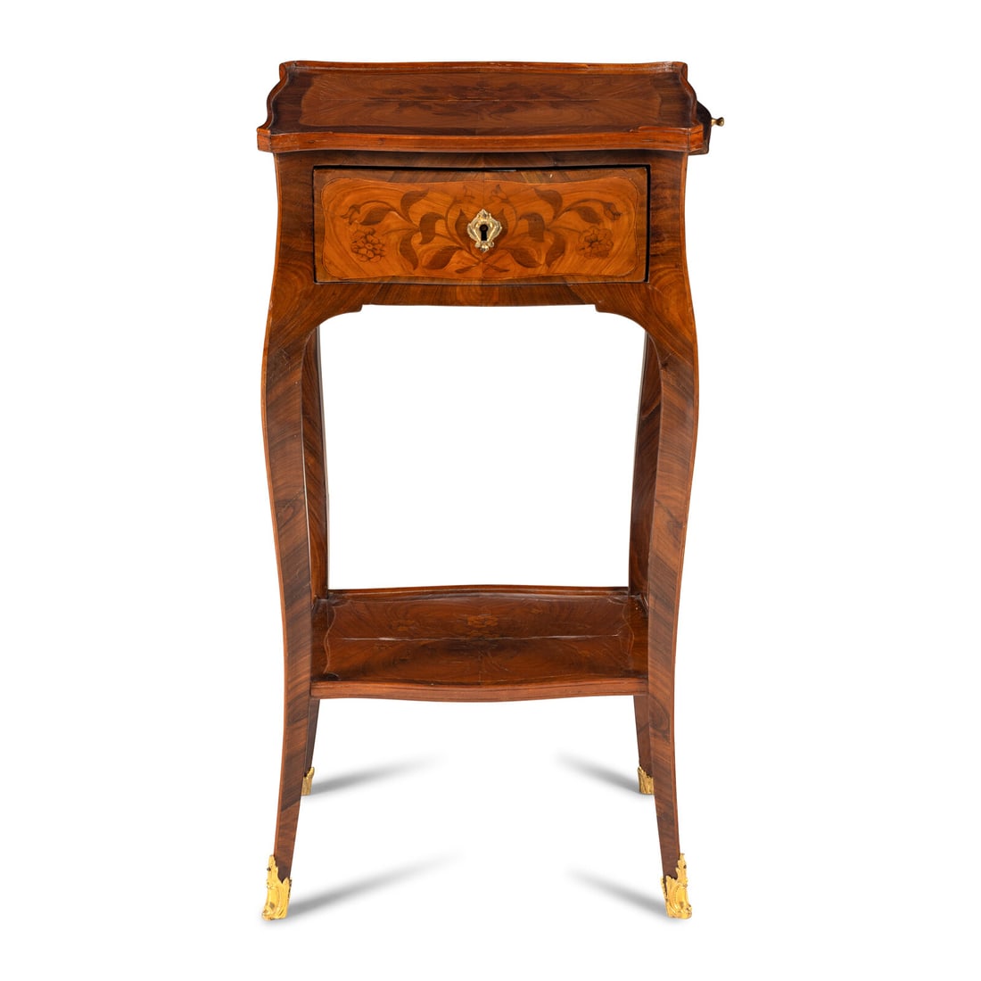 A Louis XV Gilt Bronze Mounted Kingwood, Tulipwood and Floral Marquetry Occasional Table (1 of 4)
