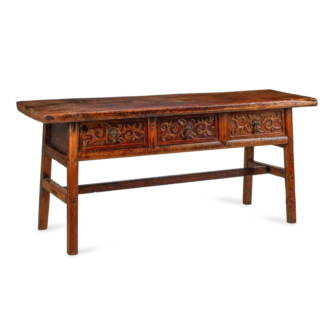 A French Provincial Walnut Console Table: A French Provincial Walnut Console Table 18th Century and Later Height 30 1/2 x width 68 1/2 x depth 21 1/2 inches. This lot is located in Chicago.