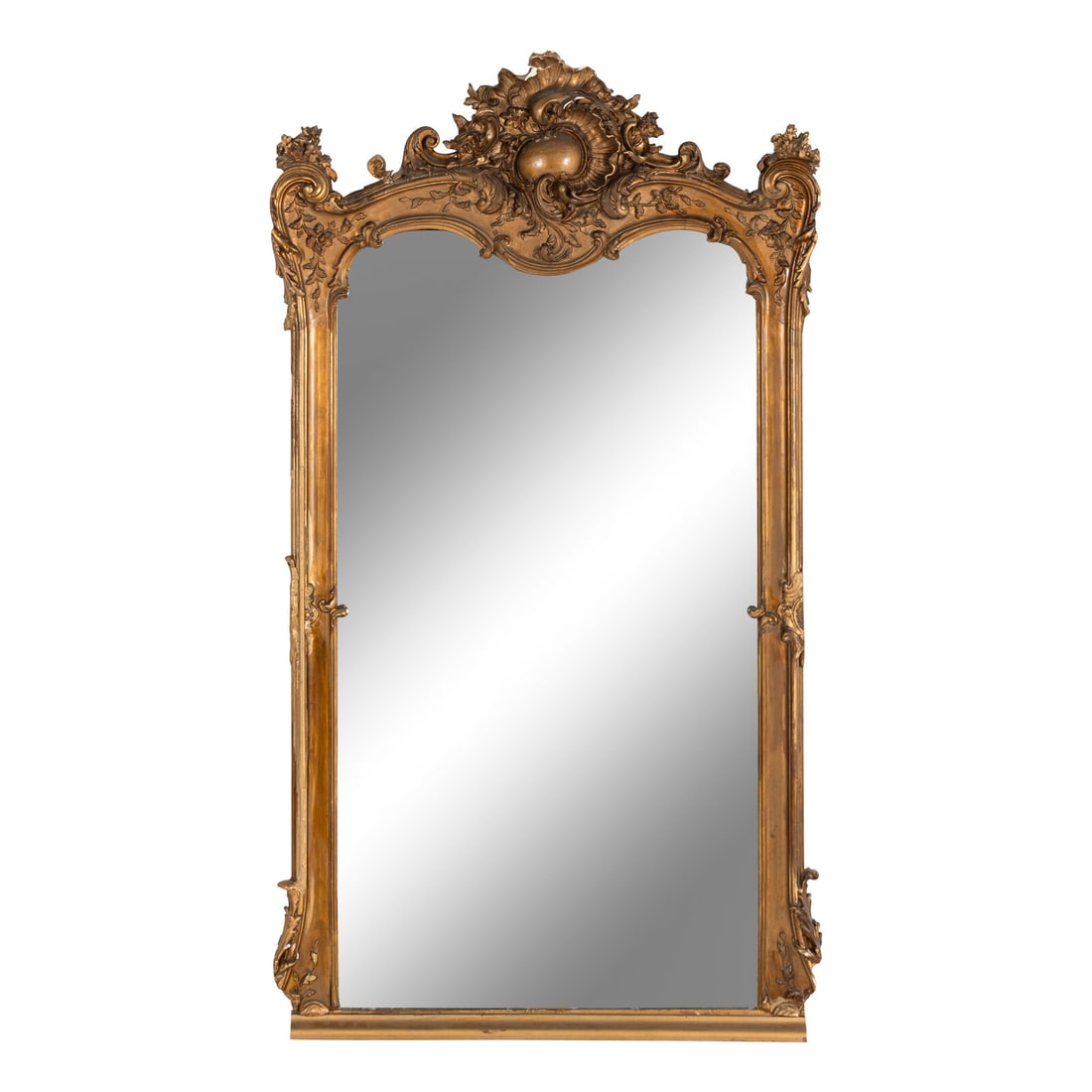 A Louis XV Style Giltwood Overmantel Mirror (1 of 2)