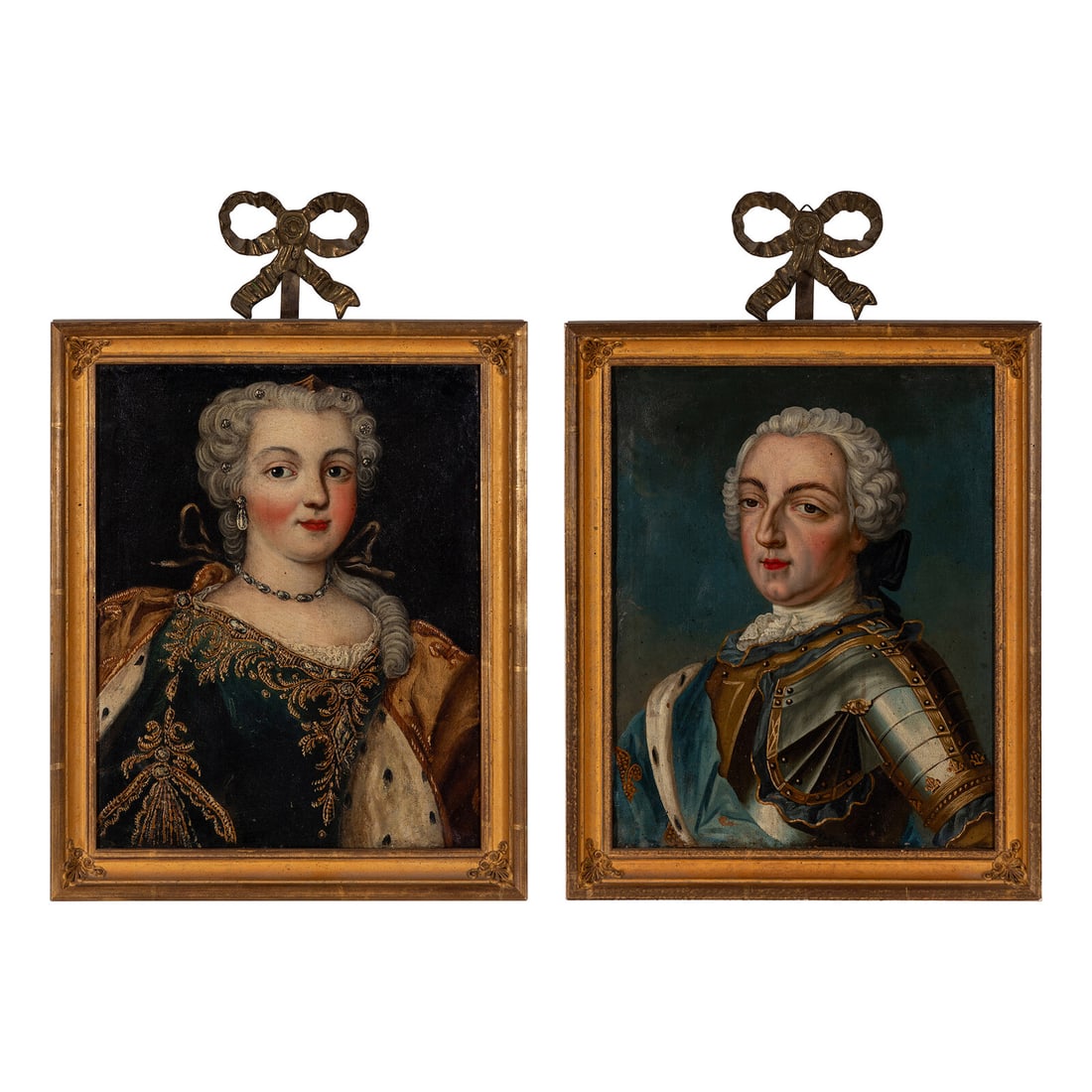 French School, 18th Century Pair of Portraits (1 of 3)