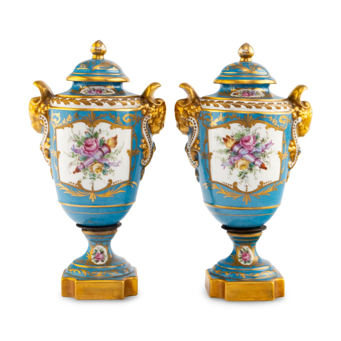 A Pair of SËvres Style Porcelain Urns (1 of 4)