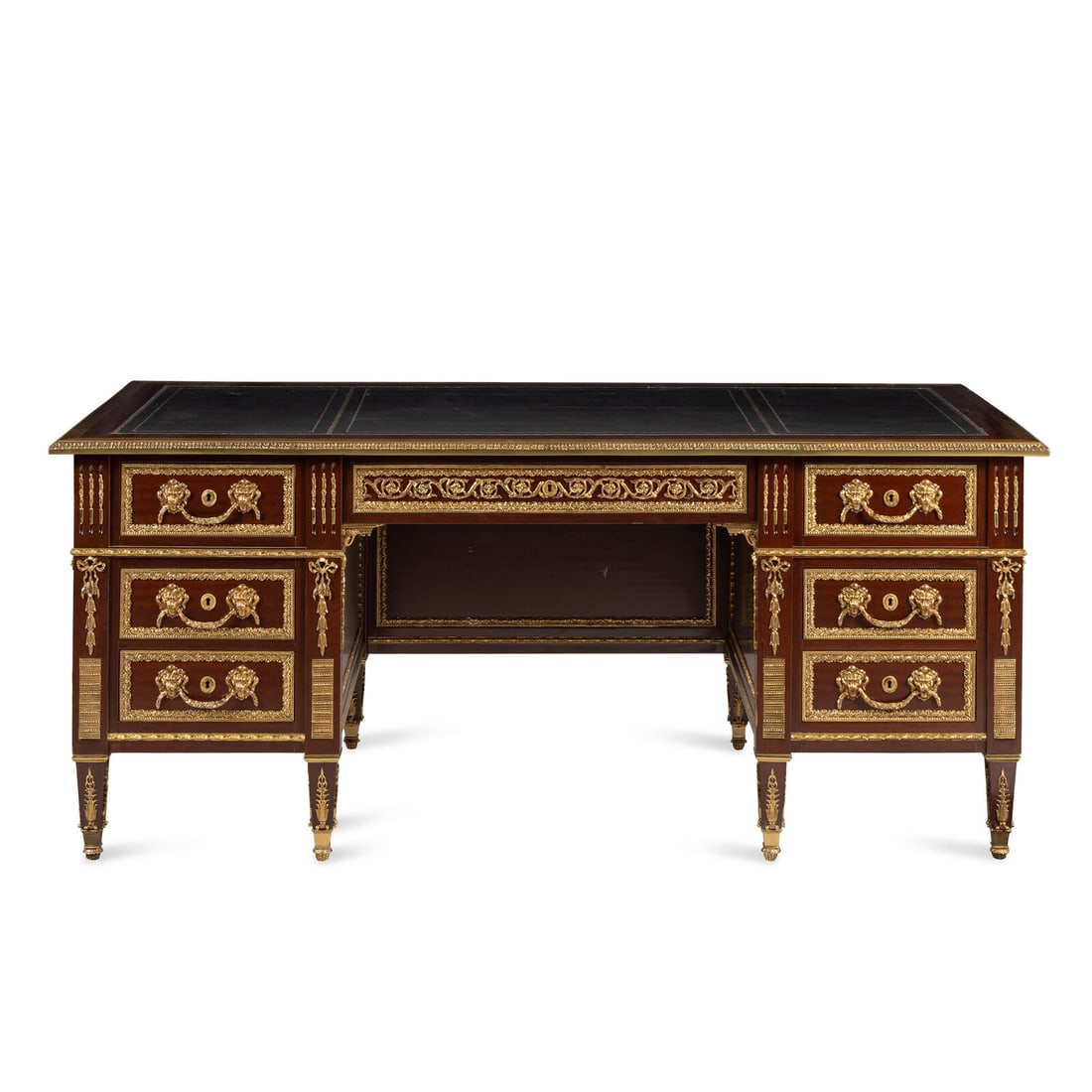 A Louis XVI Style Gilt Bronze Mounted Mahogany Bureau Plat (1 of 4)