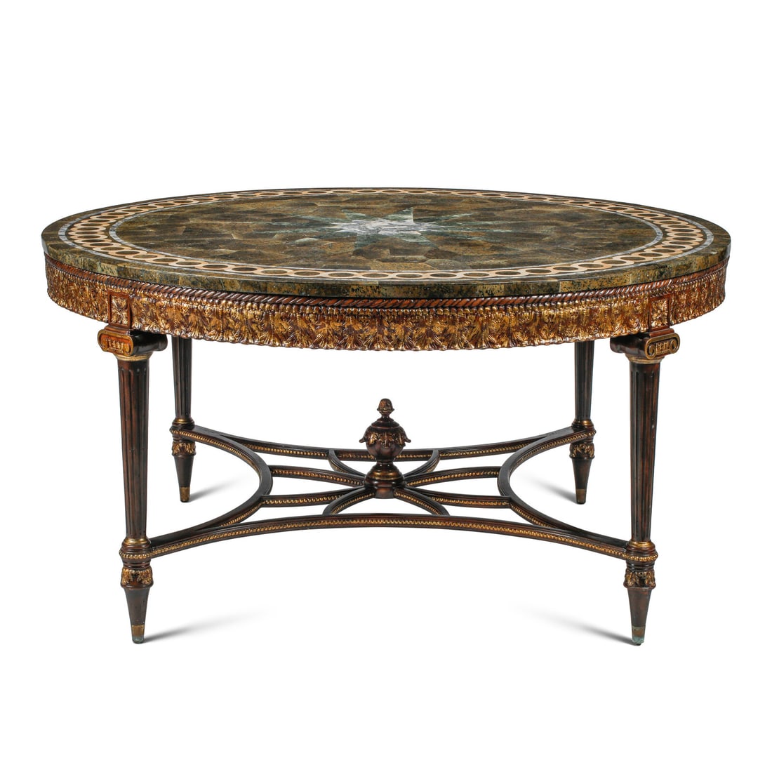 A Louis XVI Style Parcel Gilt Mahogany and Specimen Marble-Top Center Table (1 of 3)
