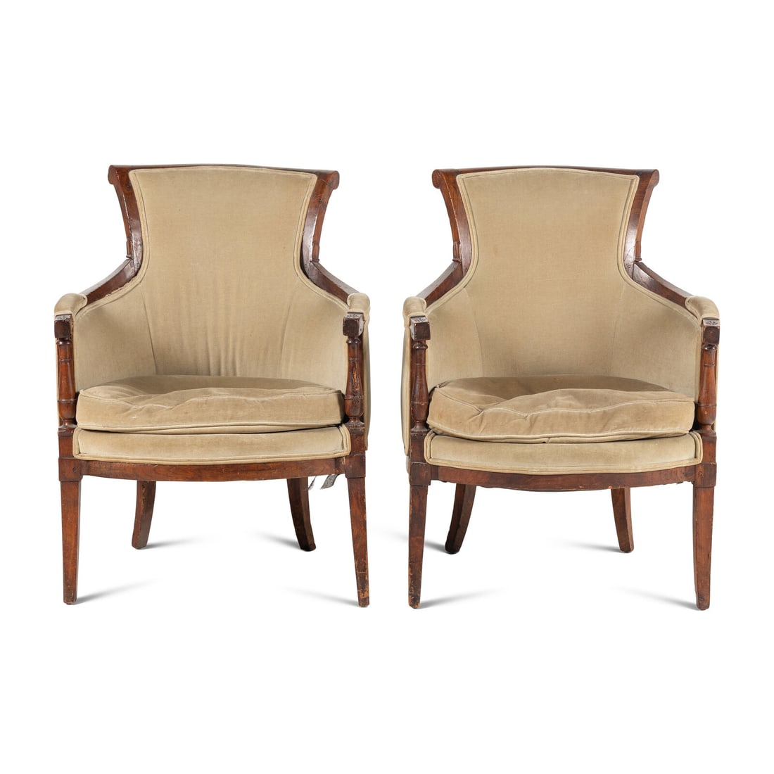 A Pair of Late Louis XVI Mahogany BergerËs (1 of 2)
