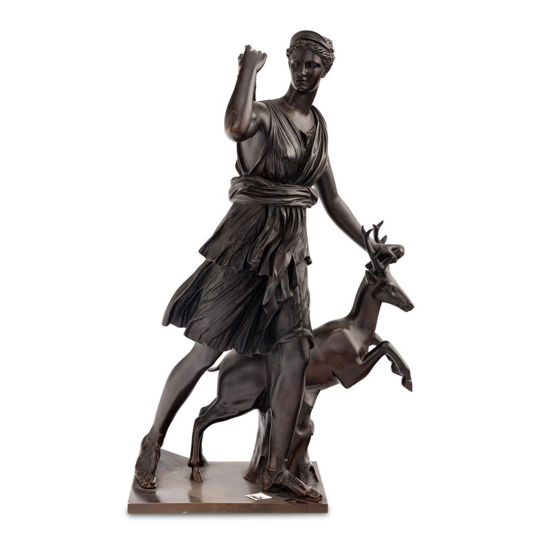 A French Patinated Bronze Figure of Diana of Versailles (1 of 6)
