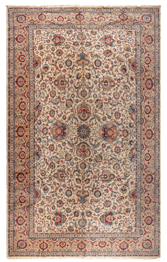 A Nain Carpet: A Nain Carpet 20th Century 22 feet 8 inches x 13 feet 11 inches. Property of a California Collector This lot is located in Chicago. Provenance Property from the Barker Family Trust, Northern