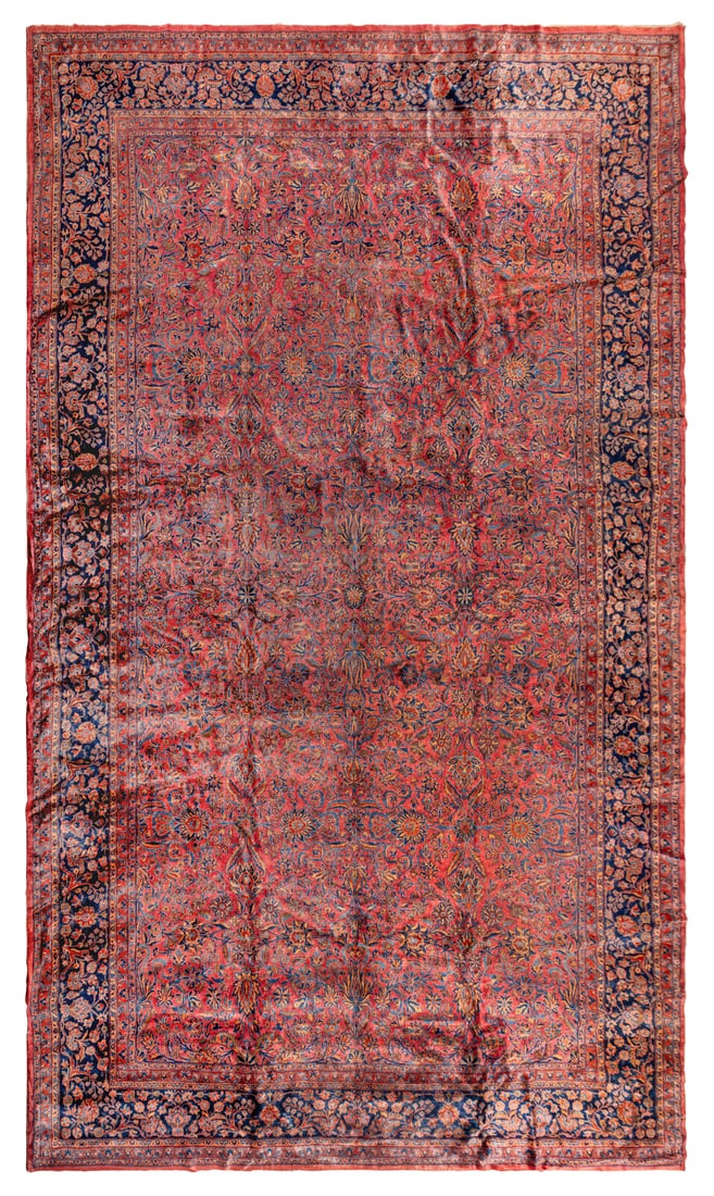 A Kashan Manchester Carpet: A Kashan Manchester Carpet First Quarter 20th Century 19 feet 2 inches x 12 feet 2 inches. Property of a California Collector This lot is located in Chicago. Provenance Bonhams, Los Angeles, Fine