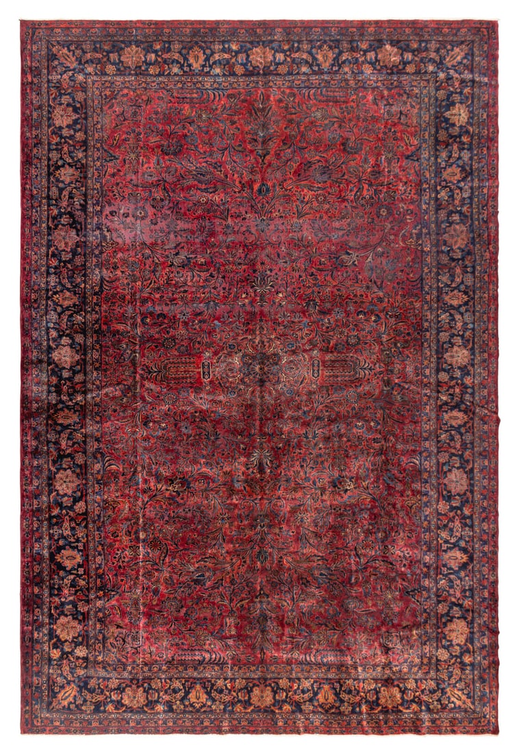 A Kashan Manchester Carpet: A Kashan Manchester Carpet First Quarter 20th Century 16 feet 4 inches x 10 feet 1 inch. Property of a California Collector This lot is located in Chicago.