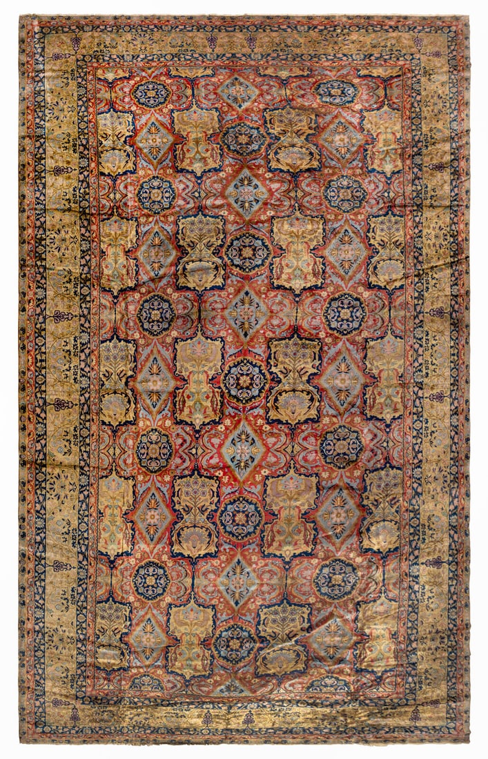 An Indo Kirman Carpet: An Indo Kirman Carpet 19th/20th Century 24 feet 9 inches x 14 feet 1 inch. Property of a California Collector This lot is located in Chicago. Provenance Andrew Jones Auctions, Los Angeles, Design for