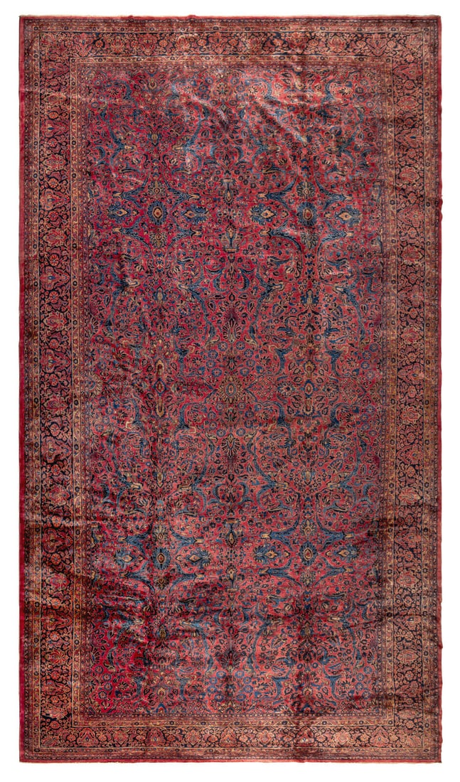 A Large Sarouk Carpet: A Large Sarouk Carpet Early 20th Century 23 feet 3 inches x 16 feet 6 inches. Property of a California Collector This lot is located in Chicago. Provenance Bonhams, Los Angeles, Fine Oriental Rugs