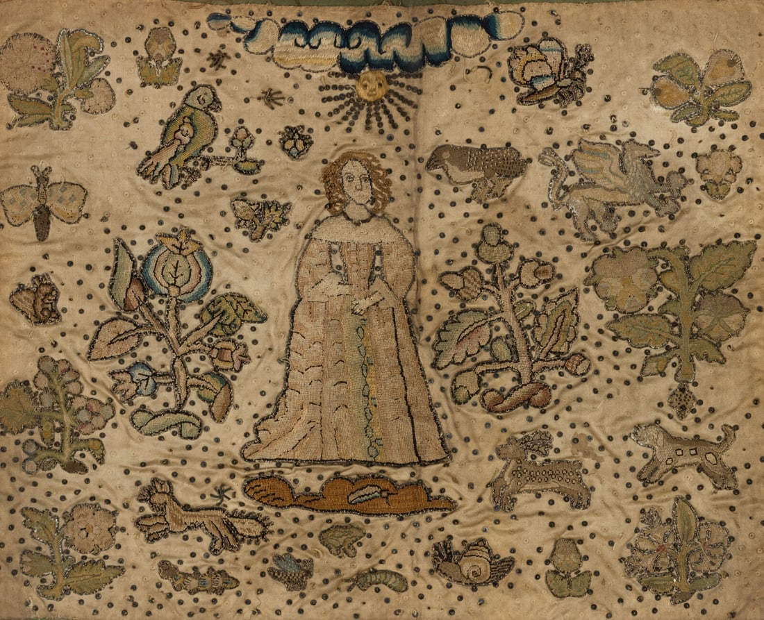 A Charles II Stumpwork Panel - 3