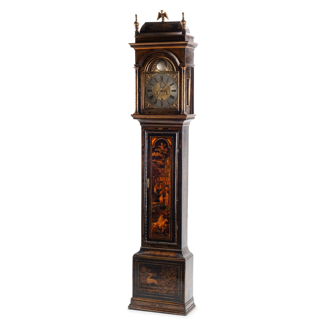 An English Japanned Tall Case Clock (1 of 2)