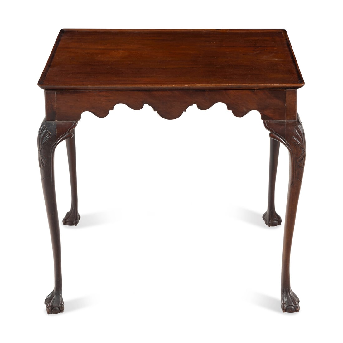 A George II Walnut and Mahogany Tea Table (1 of 4)