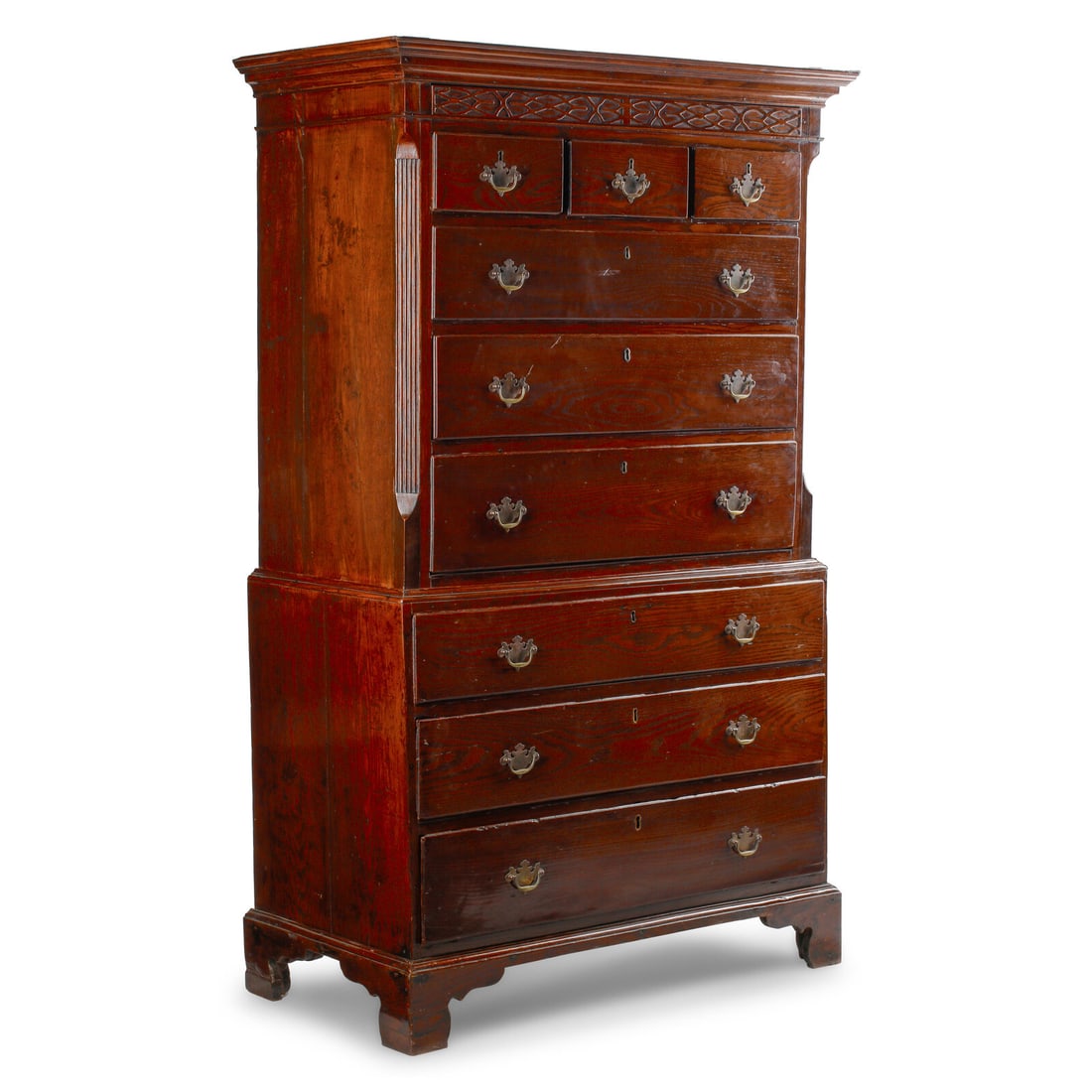 A George III Oak Bureau Chest-on-Chest (1 of 2)
