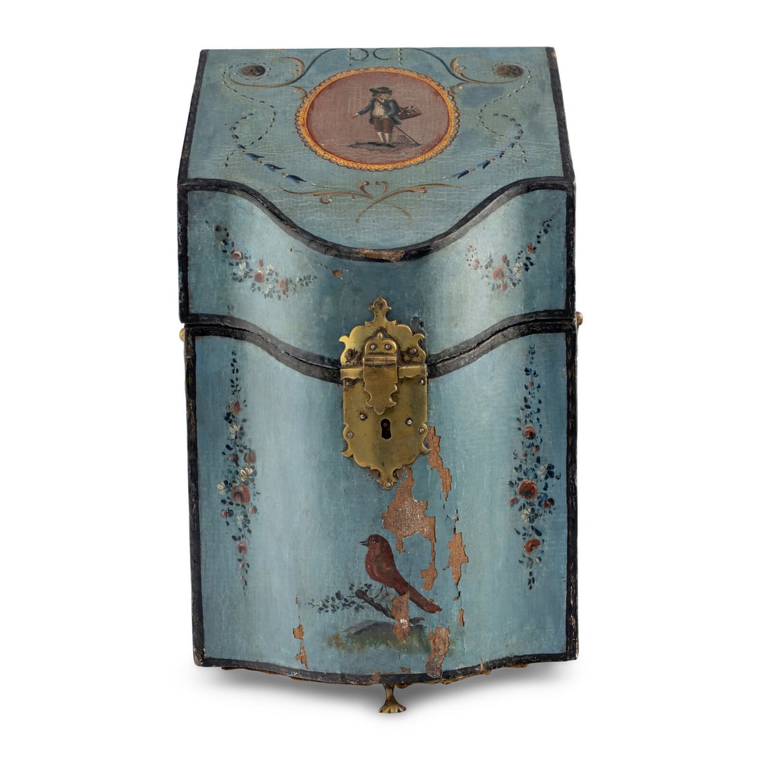 A George III Paint-Decorated Cutlery Box (1 of 6)