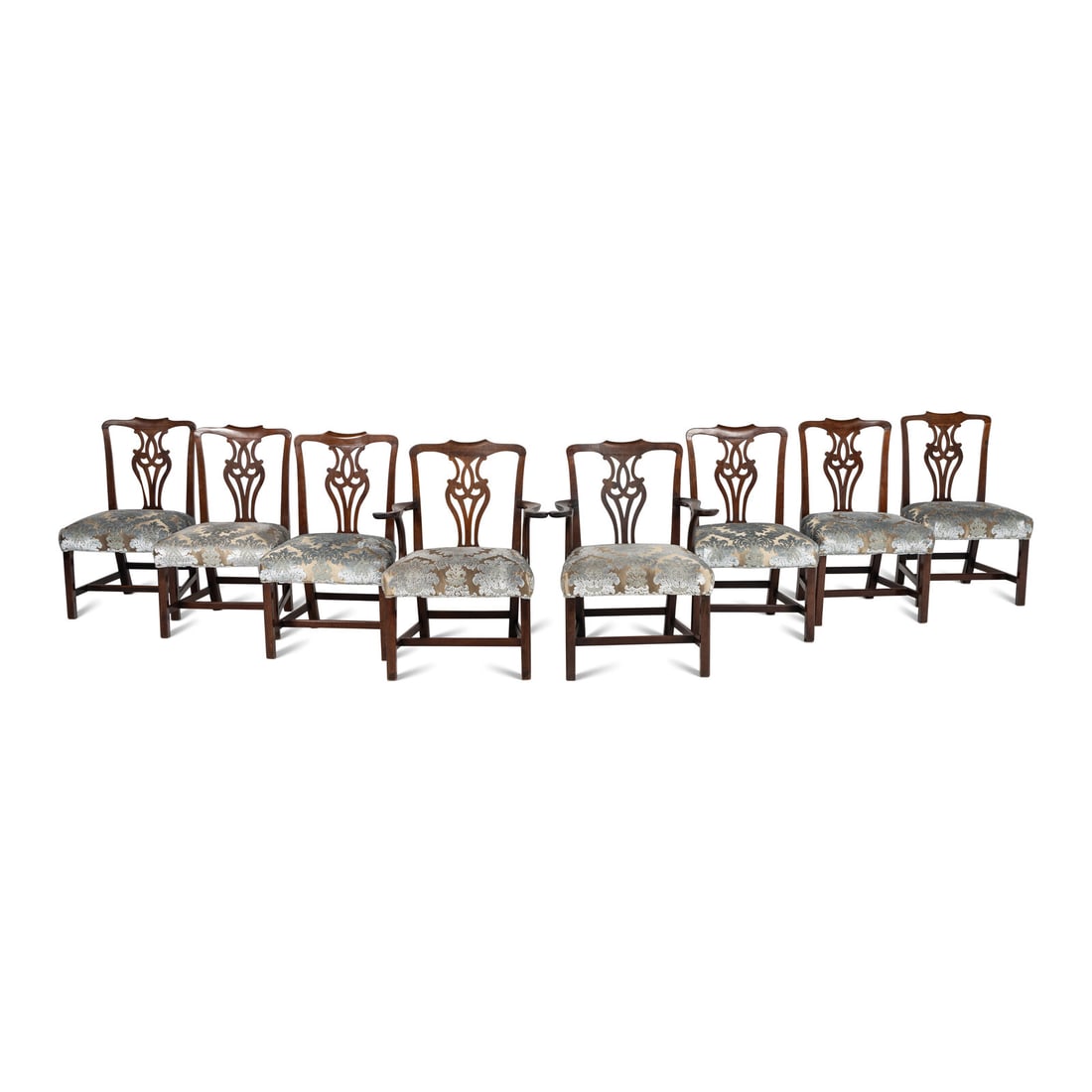 A Set of Eight George III Style Mahogany Dining Chairs (1 of 5)