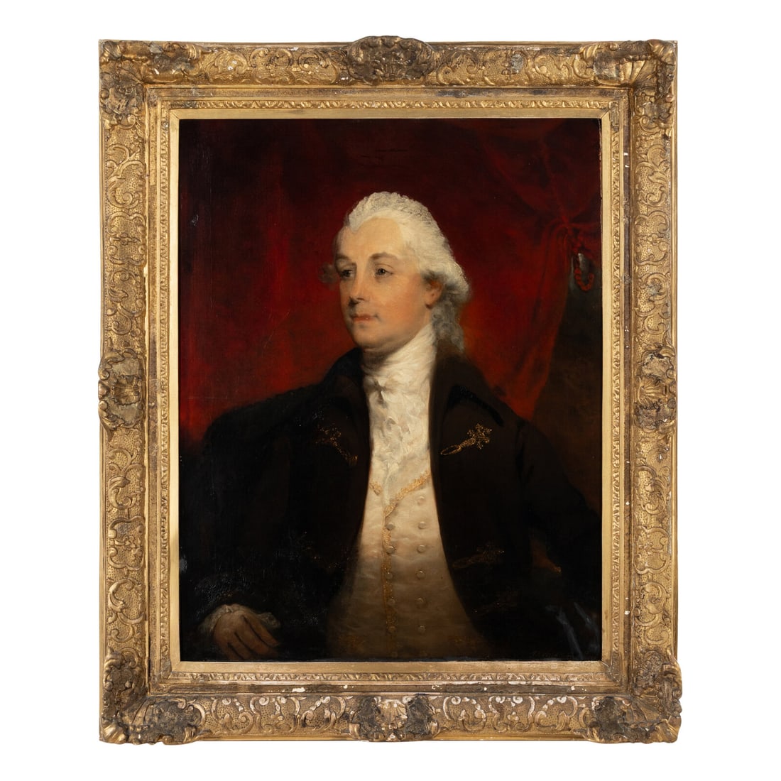John Robert Wildman (British, 1788-1843): John Robert Wildman (British, 1788-1843) Portrait of James Baillie (1737-1793) oil on canvas signed 'J.R. Wildman Pinx' (lower right) and inscribed 'Painted by J.R. Wildman' (verso) 36 x 28 inches.