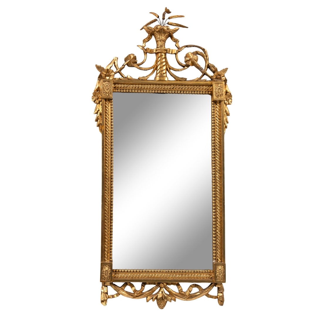 A Regency Style Carved Giltwood Mirror?: A Regency Style Carved Giltwood Mirror? 19th Century Height 41 x width 19 1/2 inches. Property of a California Collector This lot is located in Chicago. Provenance Bonhams, Los Angeles, The Elegant