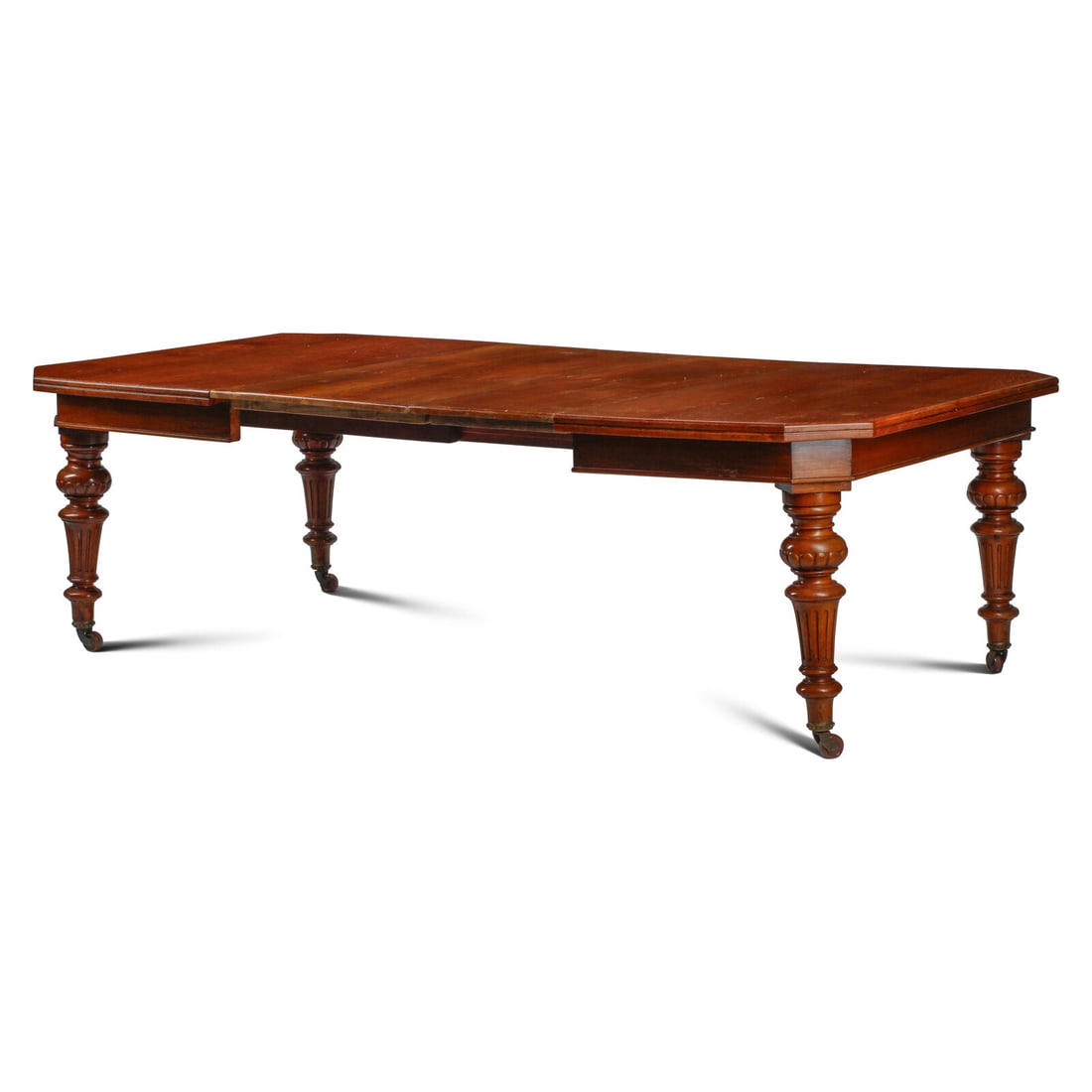 A William IV Oak Mechanical Extension Dining Table - 3