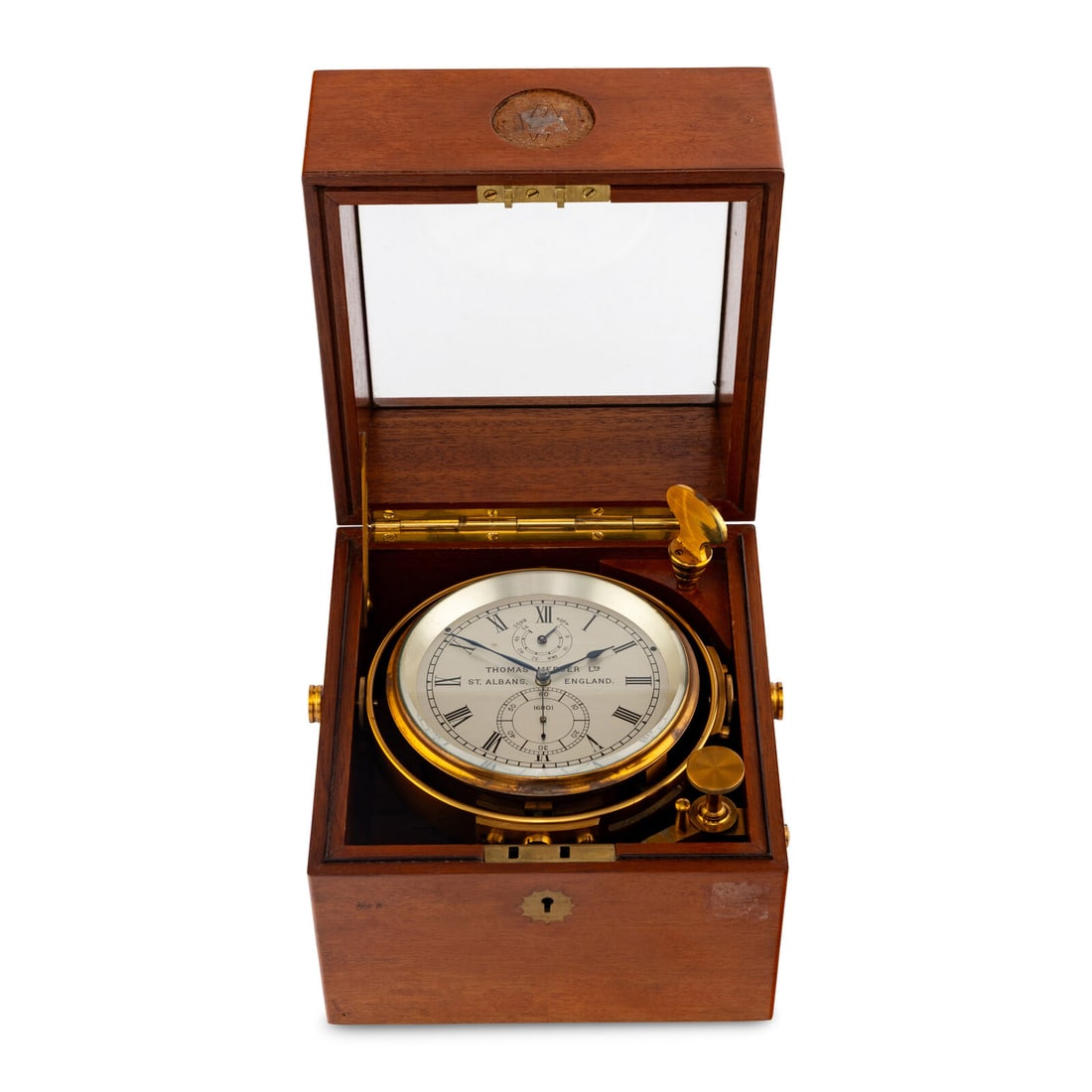 An English Two-Day Brass and Mahogany Cased Ship's Chronometer (1 of 3)