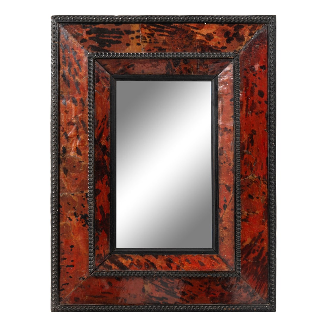 A Flemish Tortoise Shell and Part Ebonized Mirror: A Flemish Tortoise Shell and Part Ebonized Mirror 18th Century Height 24 1/4 x width 18 1/2 inches. Property from the Wetherill Family Collection, Main Line, Philadelphia and Ch‚teau de
