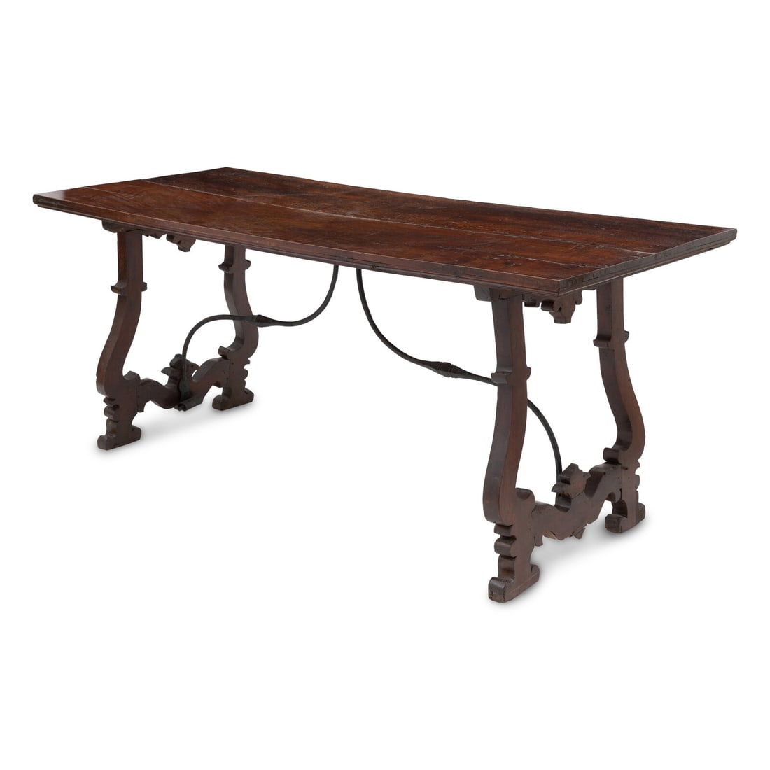 A Spanish Walnut and Iron Table - 2
