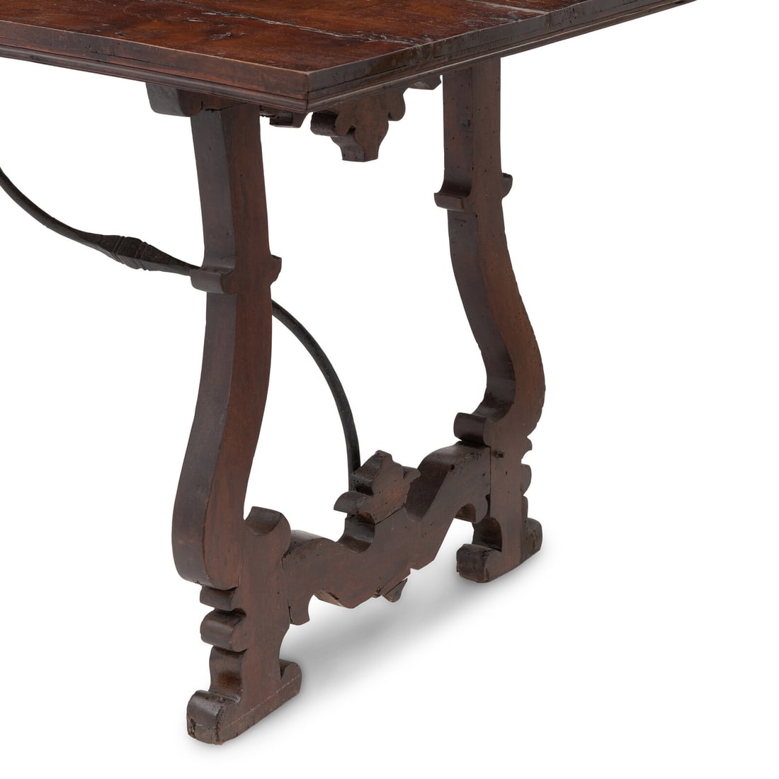 A Spanish Walnut and Iron Table - 3