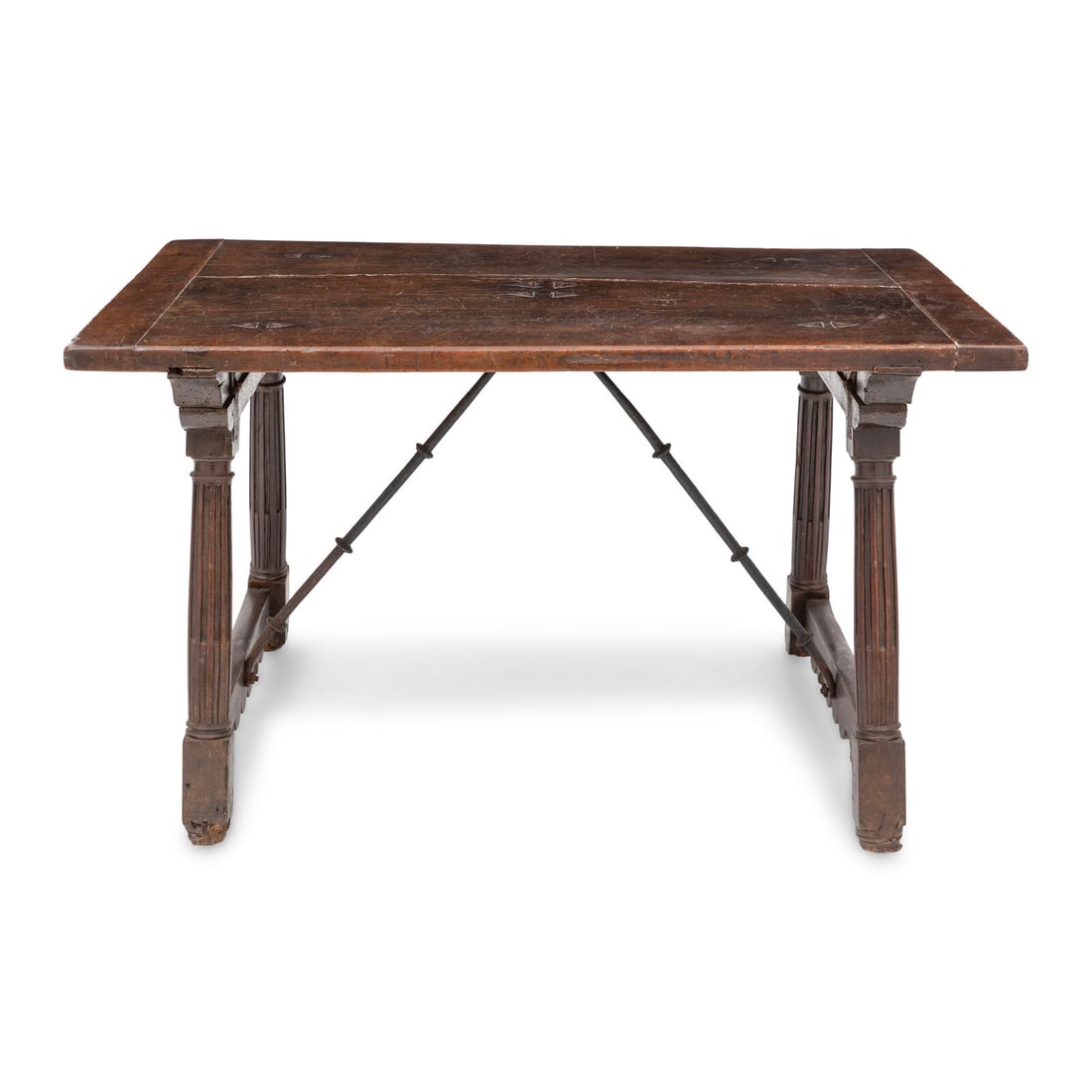 A Spanish Walnut Trestle Table (1 of 2)