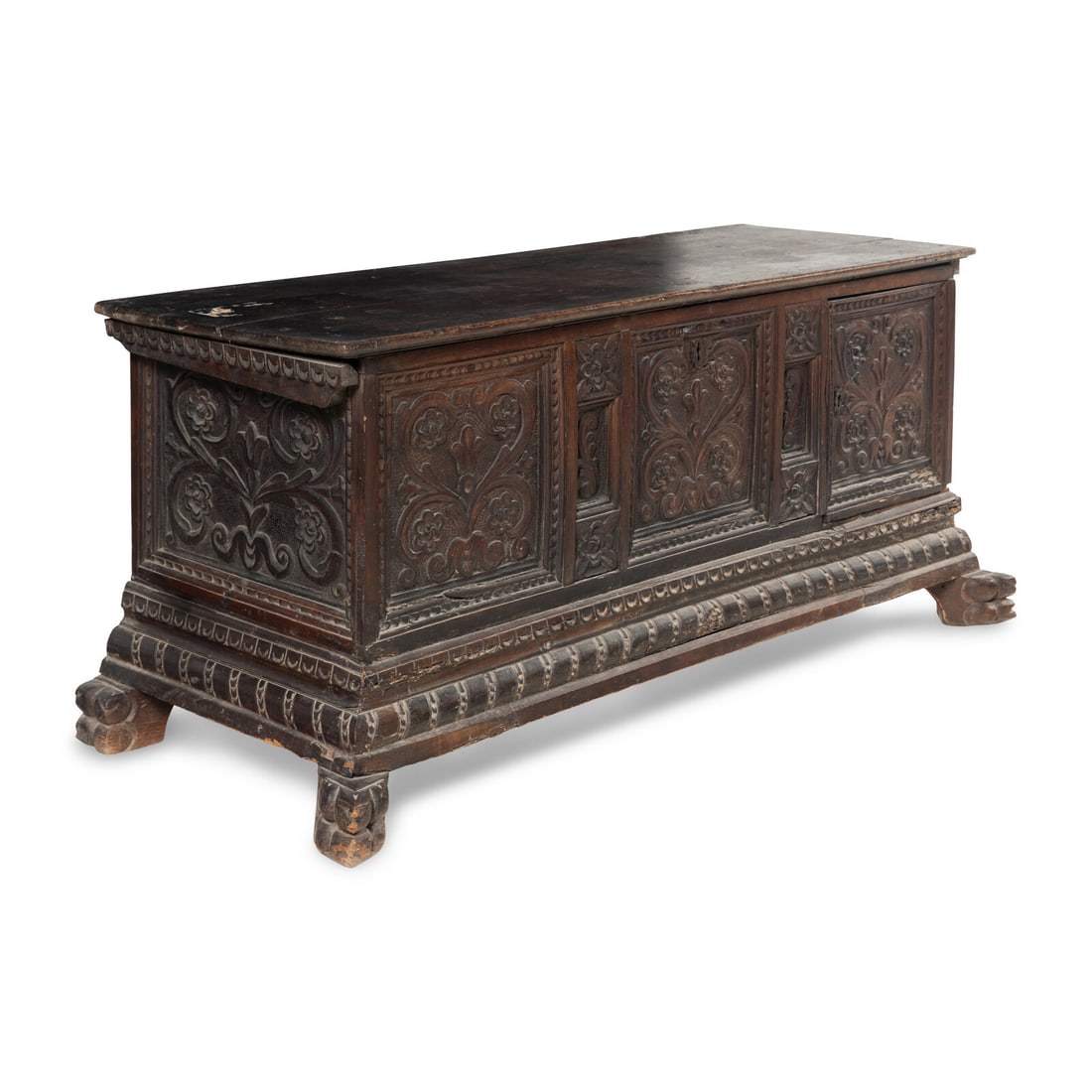 A Baroque Carved Walnut Coffer - 3