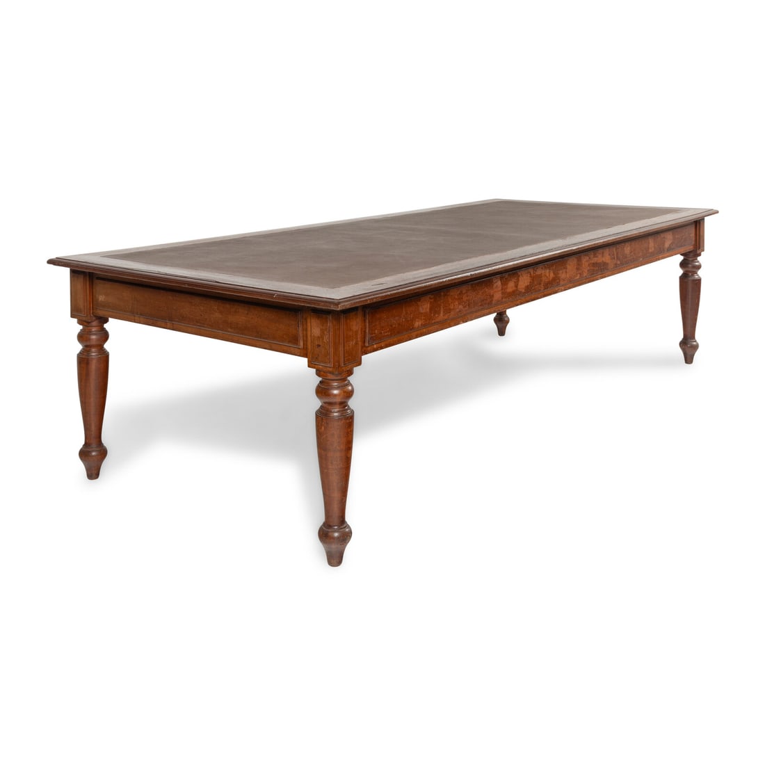 A Large Continental Mahogany Library Table - 2