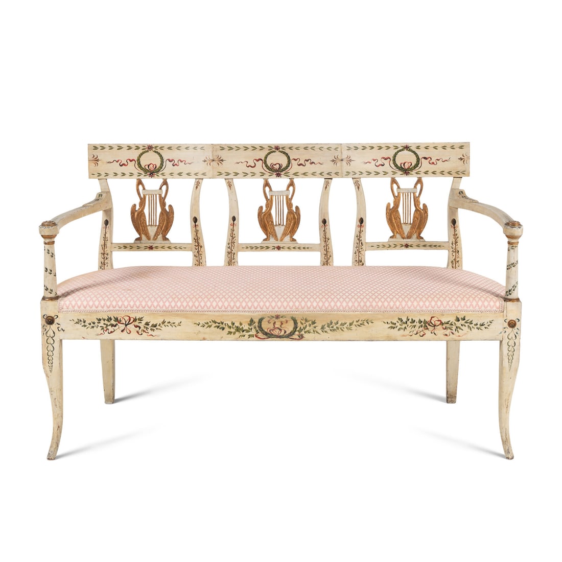 An Italian Neoclassical Painted Settee (1 of 3)